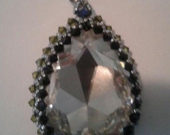 Clear Swarovski Pear Pendant