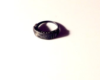Vintage Sterling silver ring scroll detail 925 size 11