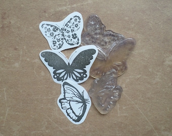 Destash Occasion birdcage animals three Butterfly clear stamp