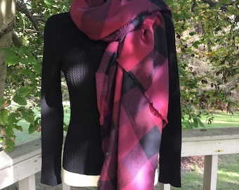 Etsy Birthday Sale 50% off, Blanket Scarf, Blanket poncho, Plaid blanket scarf, Flannel scarf,