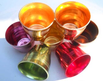 Vintage Anodised Aluminium Shot Glasses - 7
