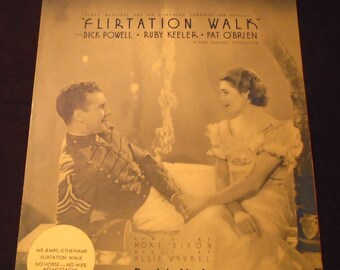 Mr & Mrs Is The Name Sheet Music 1934 from FLIRTATION WALK with Dick Powell Ruby Keeler Pat O'Brien First National and the Vitaphone Corp