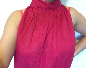 Super Sale / Fucsia Mexican Halter Blouse