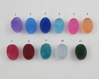 Natural Quartz Druzy Semiprecious Gemstones 10Pcs Wholesale Lot All Color, 10X14 mm Oval Druzy Cut Gemstones Handmade Gemstone