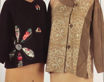 Misses' Crossover Kimono Sewing Pattern Indygo Junction IJ783 Bust 30-48 inches Complete Uncut FF