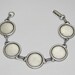 Bracelet Blanks - Matte Silver Ox Link Bracelet Blank with 18mm Round Settings for Glass, Marbles, Resin, Buttons, Etc