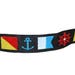 Nautical Flag Ribbon Nautical Ribbon Anchor RIbbon Wheel Ribbon 5/8 inch Jacquard ribbon Destash Black Woven Ribbon BOating FLag Ribbon