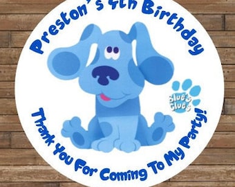 DIY Personalized Blue's Clues Stickers - Blue's Clues Favor Tags - Blue's Clues Birthday
