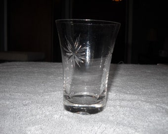 Vintage ATOMIC STARBURST Etched Glass
