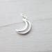 Open Moon Charm Sterling Silver Pendant Bohemian Jewelry (CHS7032)