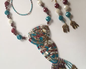 Turquoise Splendor necklace and earrings