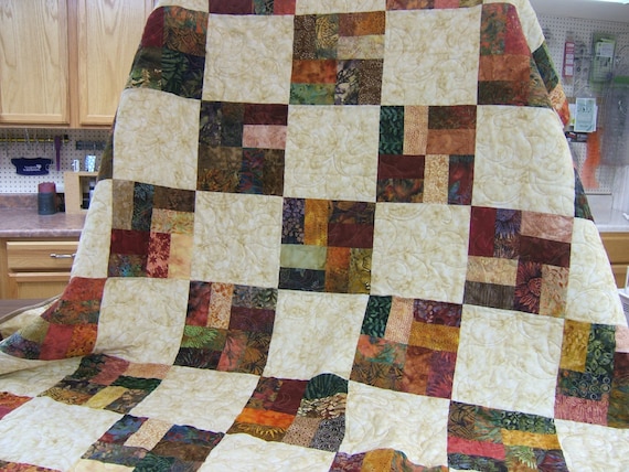 Bed Quilt Fall Bed Quilt Lap Quilt Seasonal Bed Quilt