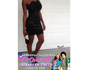 Drippin' in Success Cardi B. Bruno Mars Graduation Snapchat Filter Hip Hop Snap Chat Geofilter High School College Finesse Diploma Cap Neon