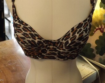 Vintage leopard print bra