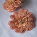 Peach Vintage 30-40s flower,antique flower,Millinery flowers,Coral Floral Applique,floral trimming,art craft flower,making corsage flower