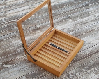 pen box pen holder wood pen holder for desk pen case pen display pen stand pen organizer desktop organizer wood pen holder desk accessories