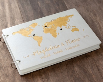 Wedding Guest Book, Map Guest Book, Travel Album, Guest Book, Wedding Guestbook, Custom Guest Book, Travel Guest Book, Guestbook, Map