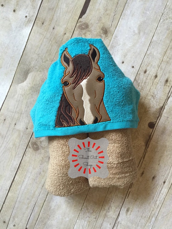 Horse Hooded Towel Horse Hooded Bath Towel Horse Beach