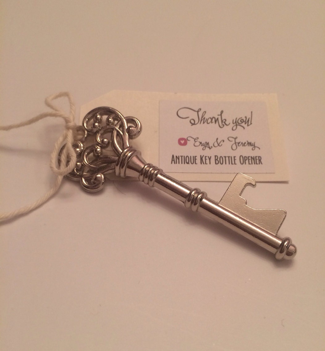 25 Personalized Vintage Key Bottle Openers incl. customized