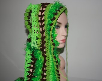 No: 24 Freeform crochet hat, wearable art, OOAK