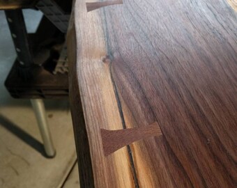 Meandering River - Walnut Slab, Live Edge Sofa Table Hall Table