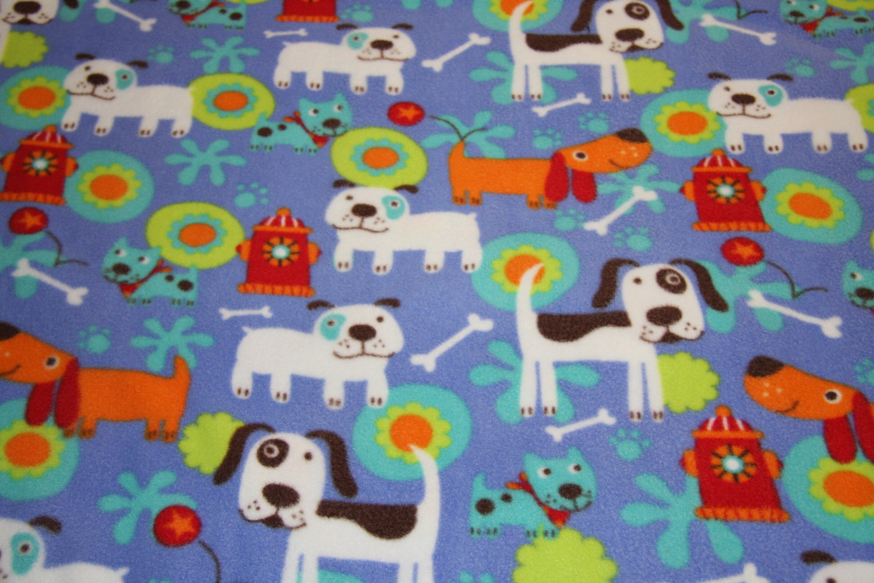 Dog Fleece Fabric fire hydrant Fleece Fabric Dog blanket dog