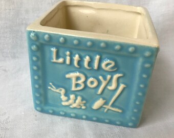 VINTAGE Baby BOY Planter Haeger USA Pottery Rare