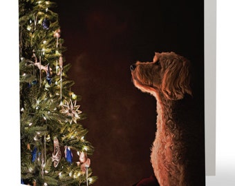 Goldendoodle Dog Christmas cards, set of 6 or 10