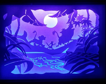 Lion King - Paper Cutting Light Box Template files