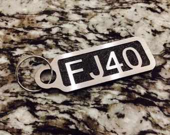 FJ40 keychain powdercoated aluminum