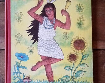 Pocahontas by Ingri & Edgar Parin d'Aulaire, Pocahantas, Pocahantas Book, Vintage Kid's Book, Vintage Children's Book, Rare Books