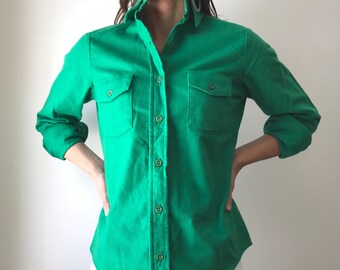 Kelly green flannel by Outdoor Exchange, boys M