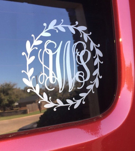 Download Monogram Car Decal Car Decal for Women Vine Monogram in Twig