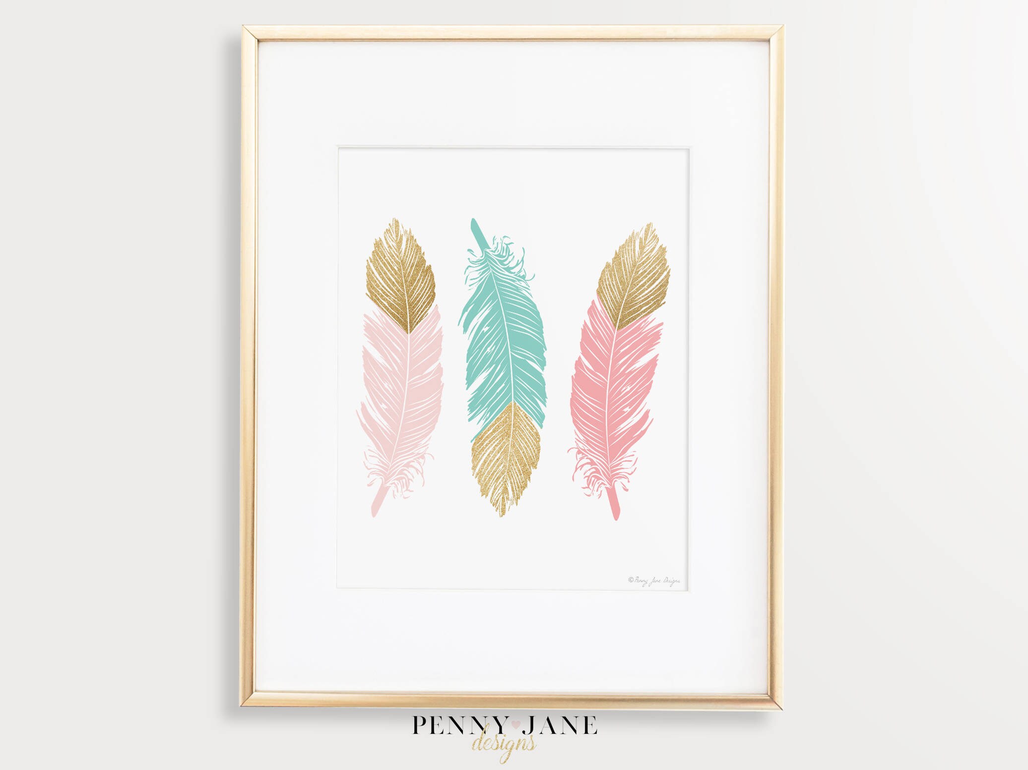 Feather Art Nursery Decor Home Decor Wall Art Printable