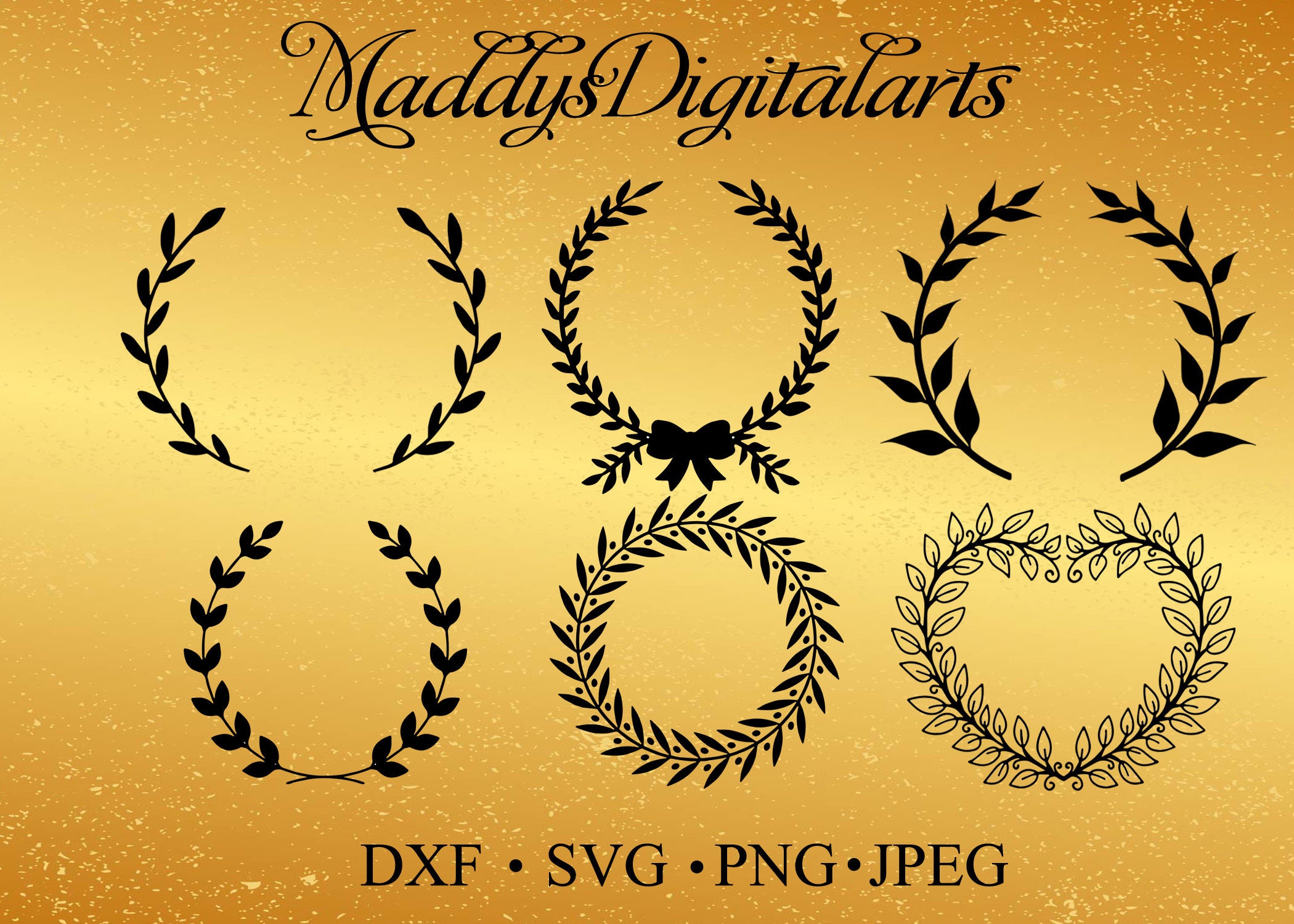 Download Leaf wreath svg laurel wreaths clipart digital download