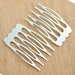 100pcs 5 teeth Silver Metal Hair combs, Silver Plated Comb Findings,Silver Hair Comb Blank--26x39mm.