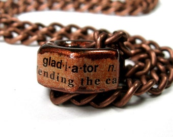 Hex Nut Necklace, Copper Necklace, Gladiator, Gifts For Him, Gifts For Dad, Industrial Chic, Mens Accessories, Metal Necklace, Father's Day