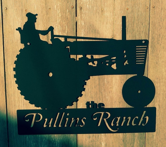 Powder Coated Custom Metal Tractor Sign