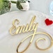 Gold Mirror Laser Cut Names Personalized Wedding Place Cards Guest Names Wedding centerpiece Wedding table cards Table settings Dinner party