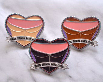 Thick Thighs // Soft Enamel Pin (Chocolate, Vanilla, Caramel)