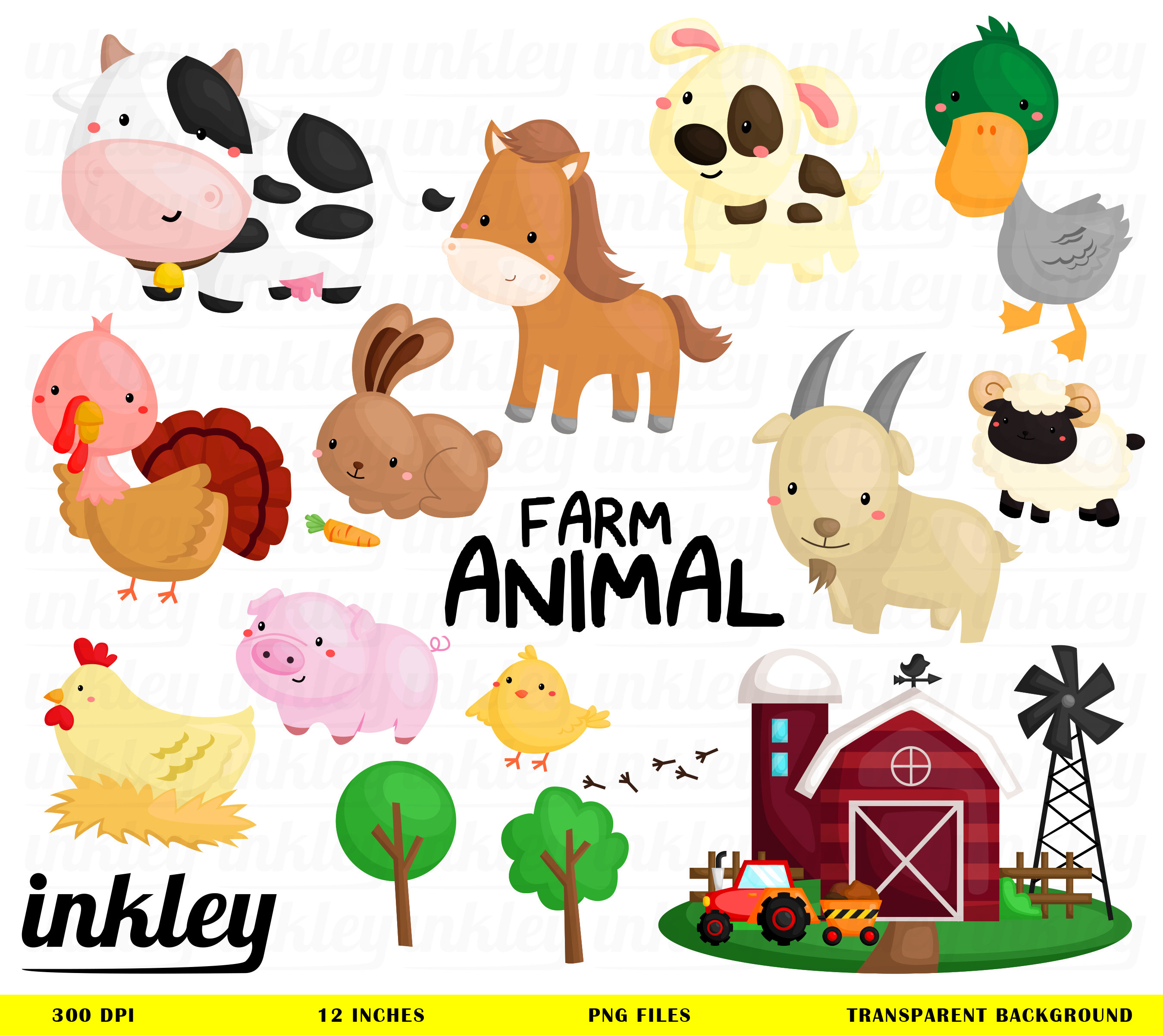 Printable Farm Animals Clipart - Printable Templates