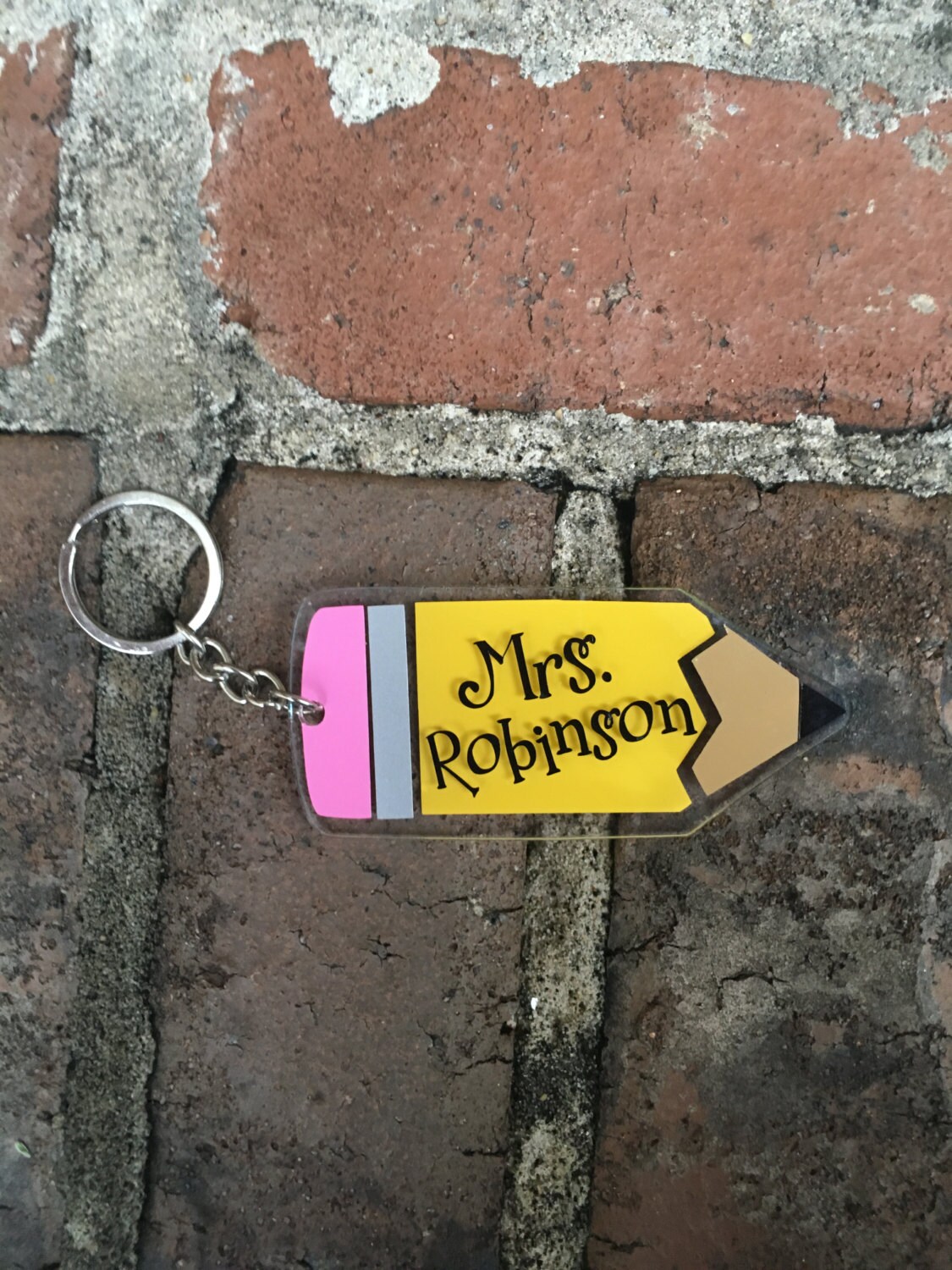 Personalized Pencil Keychain Acrylic Keychain Pencil