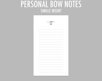 Personal Bow Notes (RINGS)