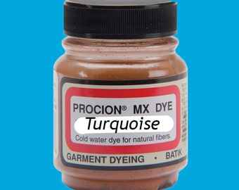 Procion MX Dye, Turquoise, the most vivid of all dyes for cellulose (natural) fibers by Jacquard