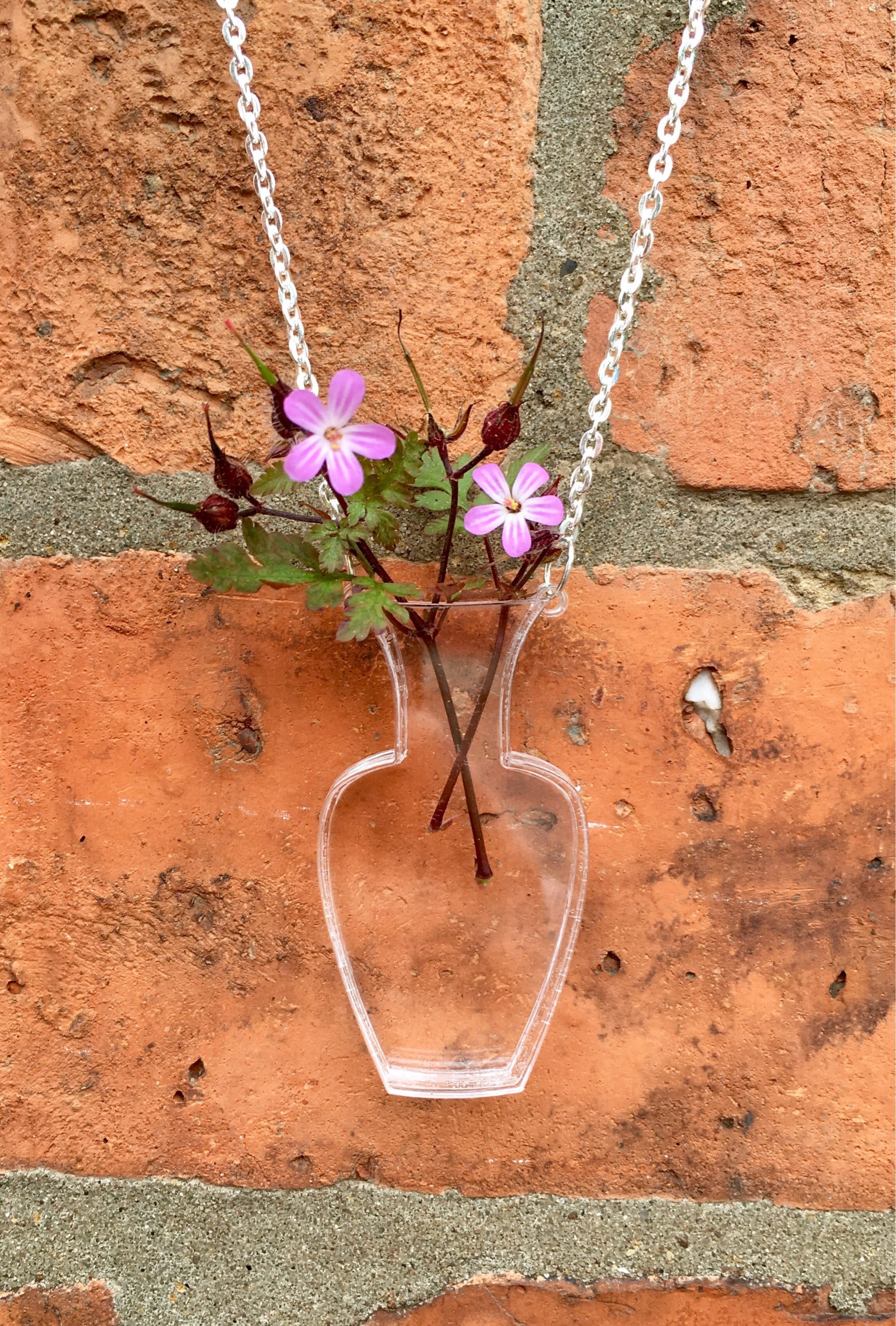 Laser Cut Acrylic Vase Necklace Vase Of Flowers Cute Summer