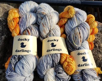 Yarn superwash merino nylon 120g.Colourway London.Hand dyed yarn.Handpainted.Ready to ship.