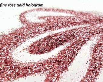 glitter - rose gold hologram fine polyester