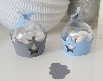 box dragees-baptism-crown-prince-Princess-cloud star - custom