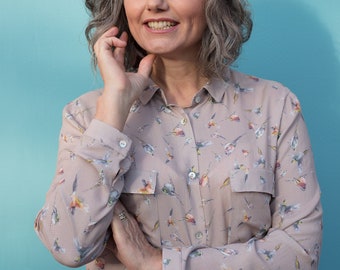 SINGING BIRDS lightweight viscose