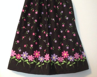 womens knee length skirt, elastic waist